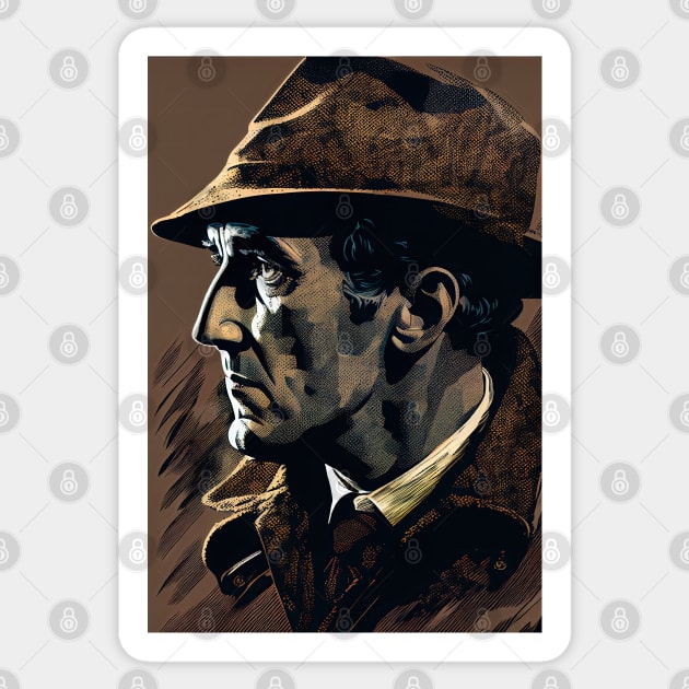 Sherlock Holmes Rathbone Sticker by GaudaPrime31